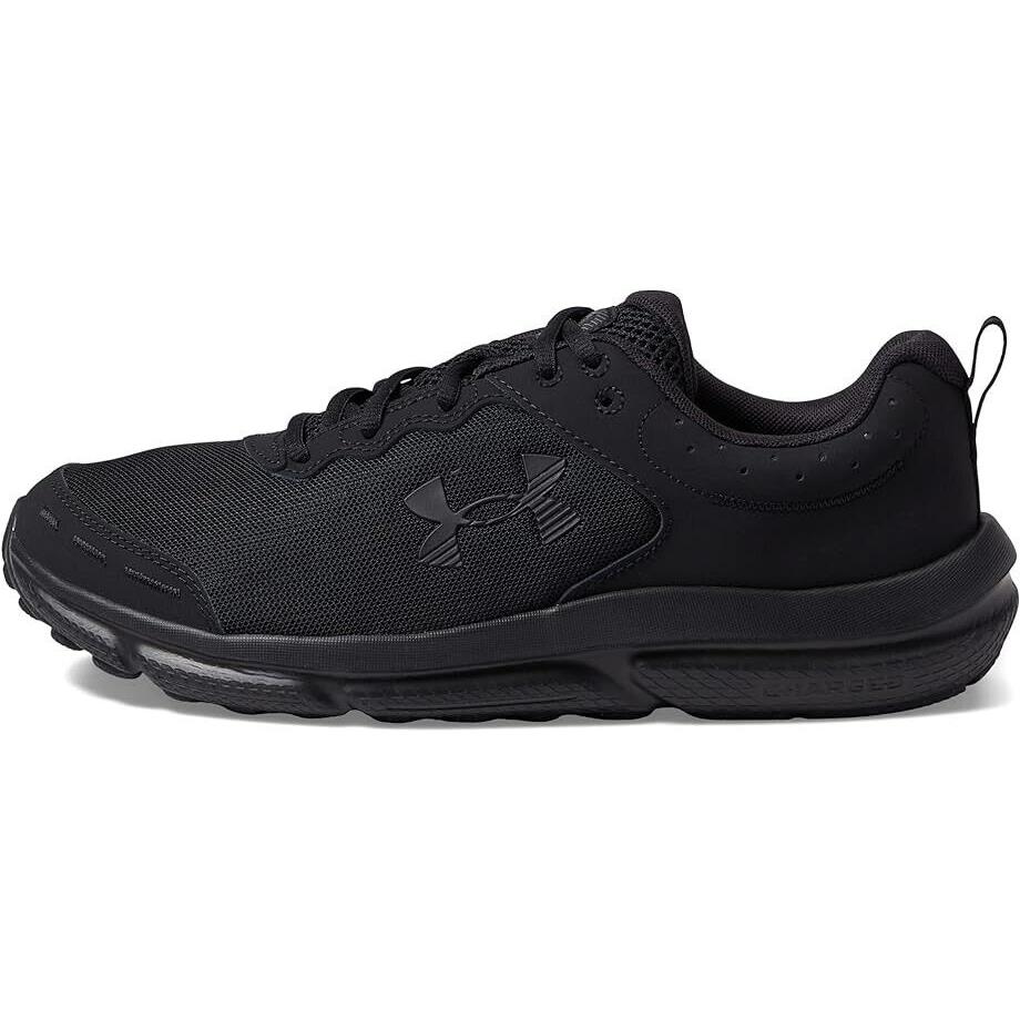 Under Armour Men`s 7.5 Women`s 9 Charged Assert 10 Running Shoes in Black - Black