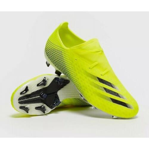 Adidas X Ghosted.2 FG Firm Ground Soccer Cleat Shoe FW6958 Yellow Men Sz 11