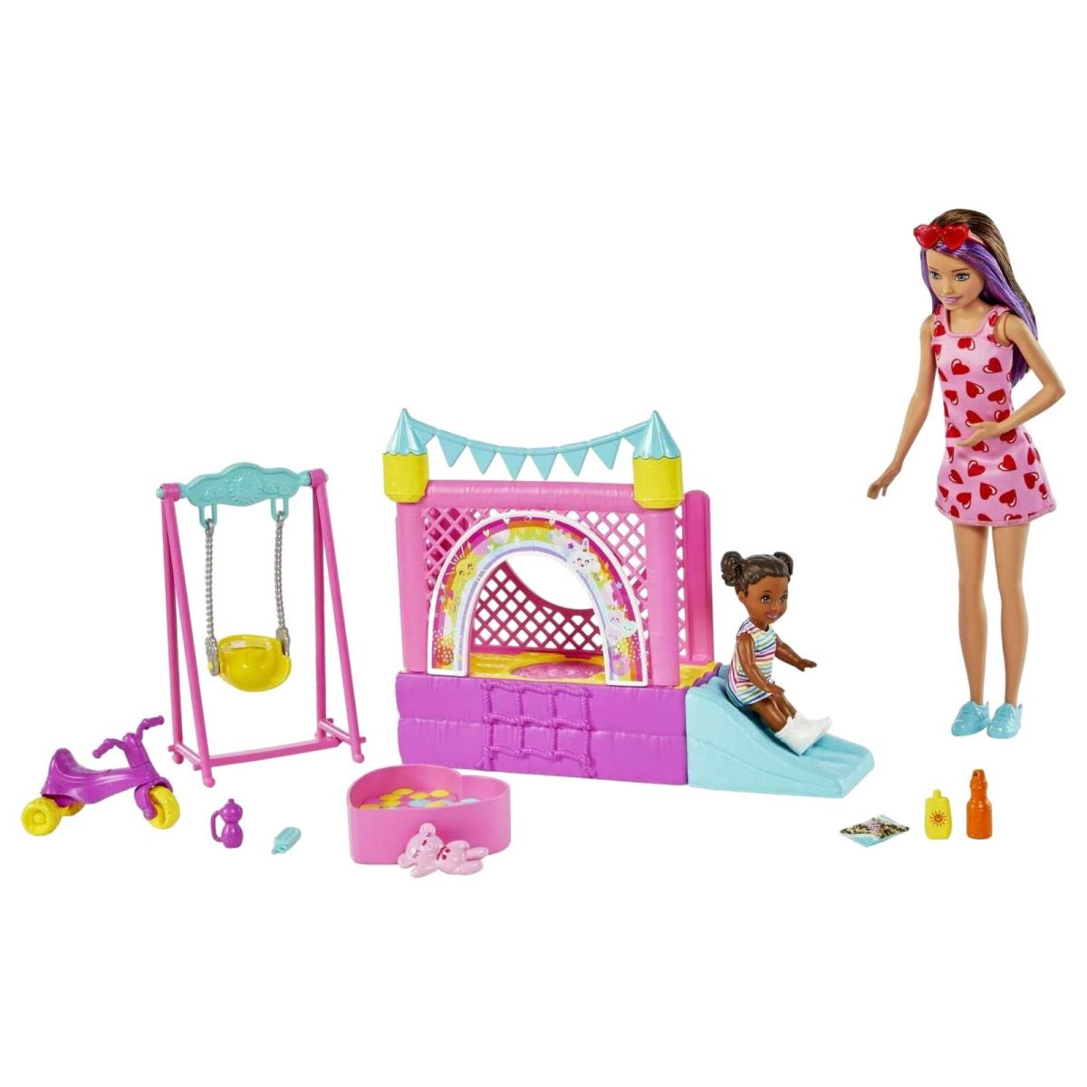 Barbie Skipper Babysitters Inc Bounce House Playset with Skipper Toddler Dolls