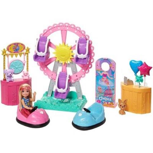 Barbie Club Chelsea Doll and Carnival Playset 6-inch Blonde Wearing Fashion