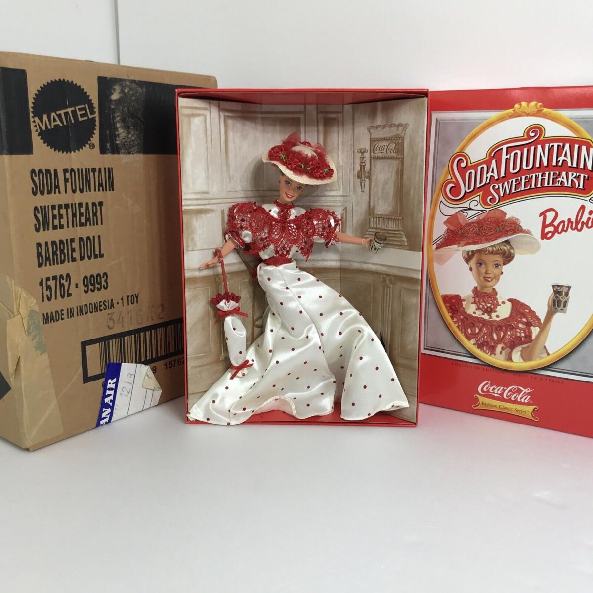 Coca Cola Soda Fountain Sweetheart 1996 Coke Barbie Doll Vintage Nos