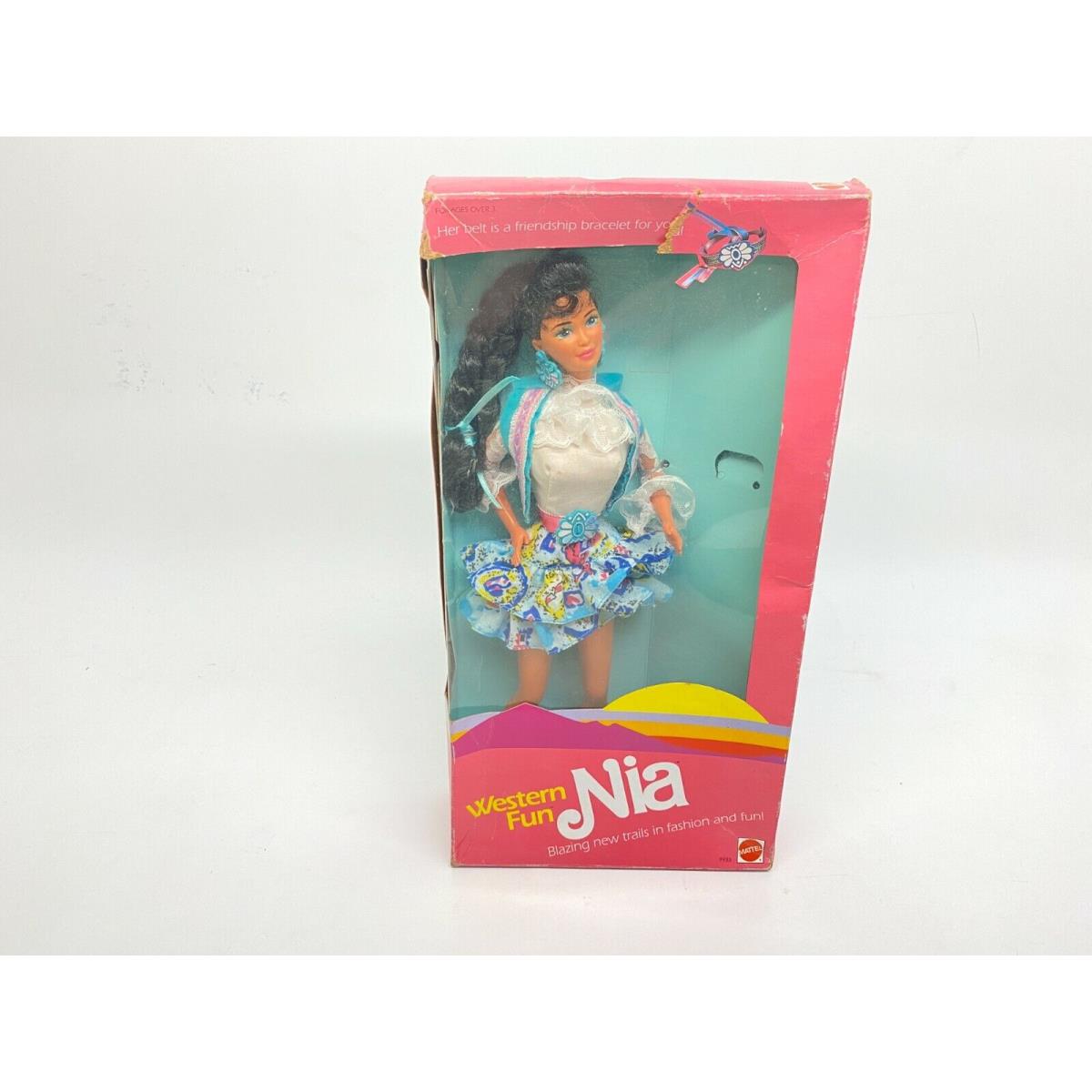 1989 Vintage Western Fun Barbie Nia Doll Mattel 9933