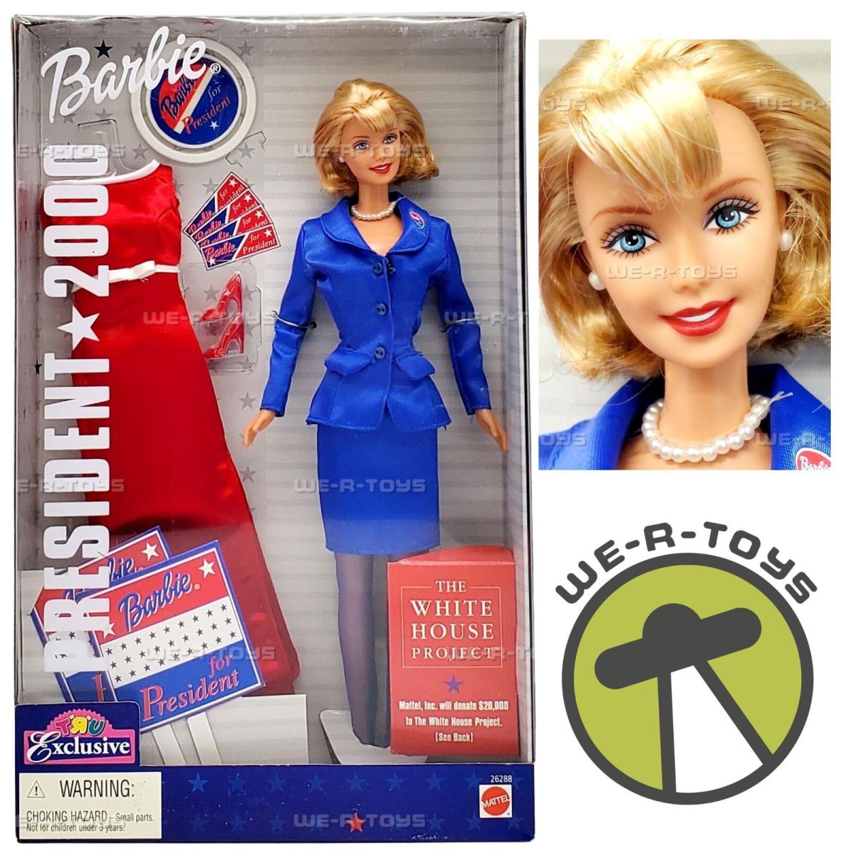 2000 Barbie For President Doll The White House Project Mattel 26288