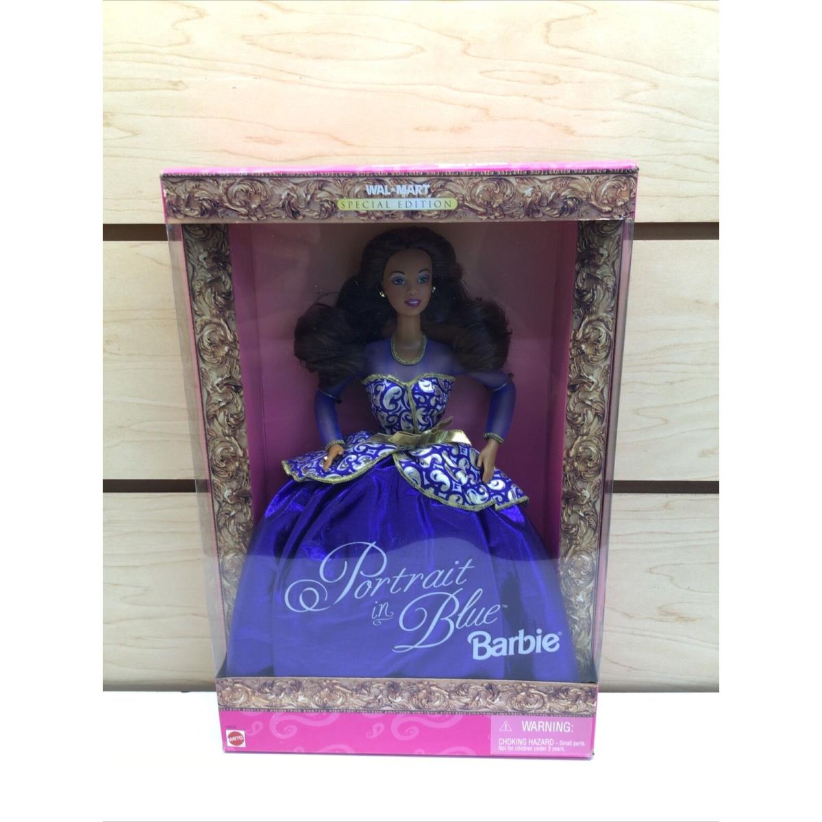 Barbie Portrait in Blue African American Doll Walmart Special Edition 1997