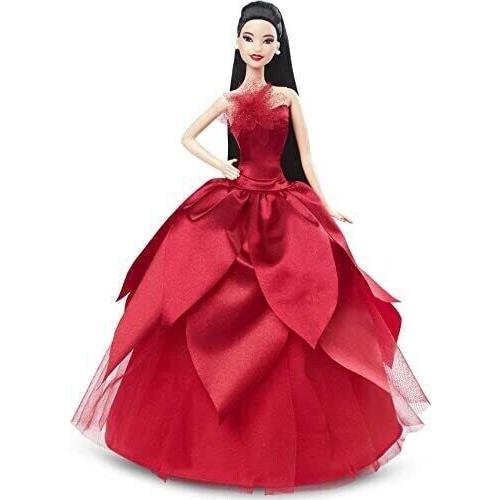 Holiday Barbie 2022 Asian Doll in Red Dress Signature Doll