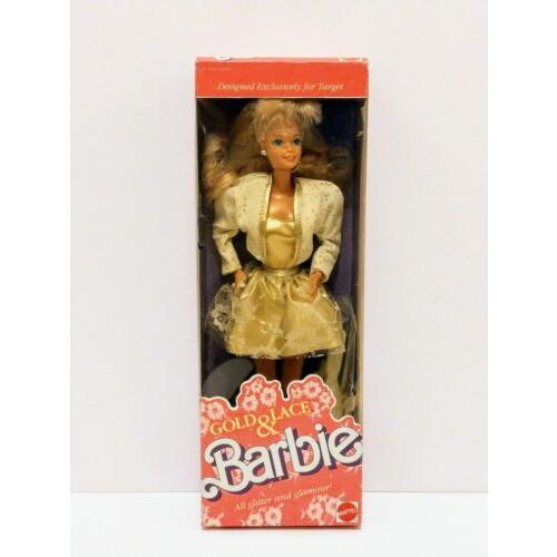 Barbie Gold Lace Designed Exclusive For Target Vintage Barb Doll 1989 Mattel