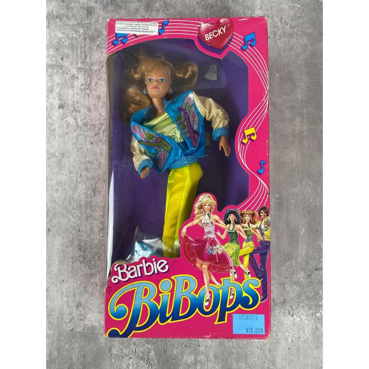 Vtg 80s Barbie Friend Euro Market French Bibops Becky Mattel 4967 Nrfb Rare