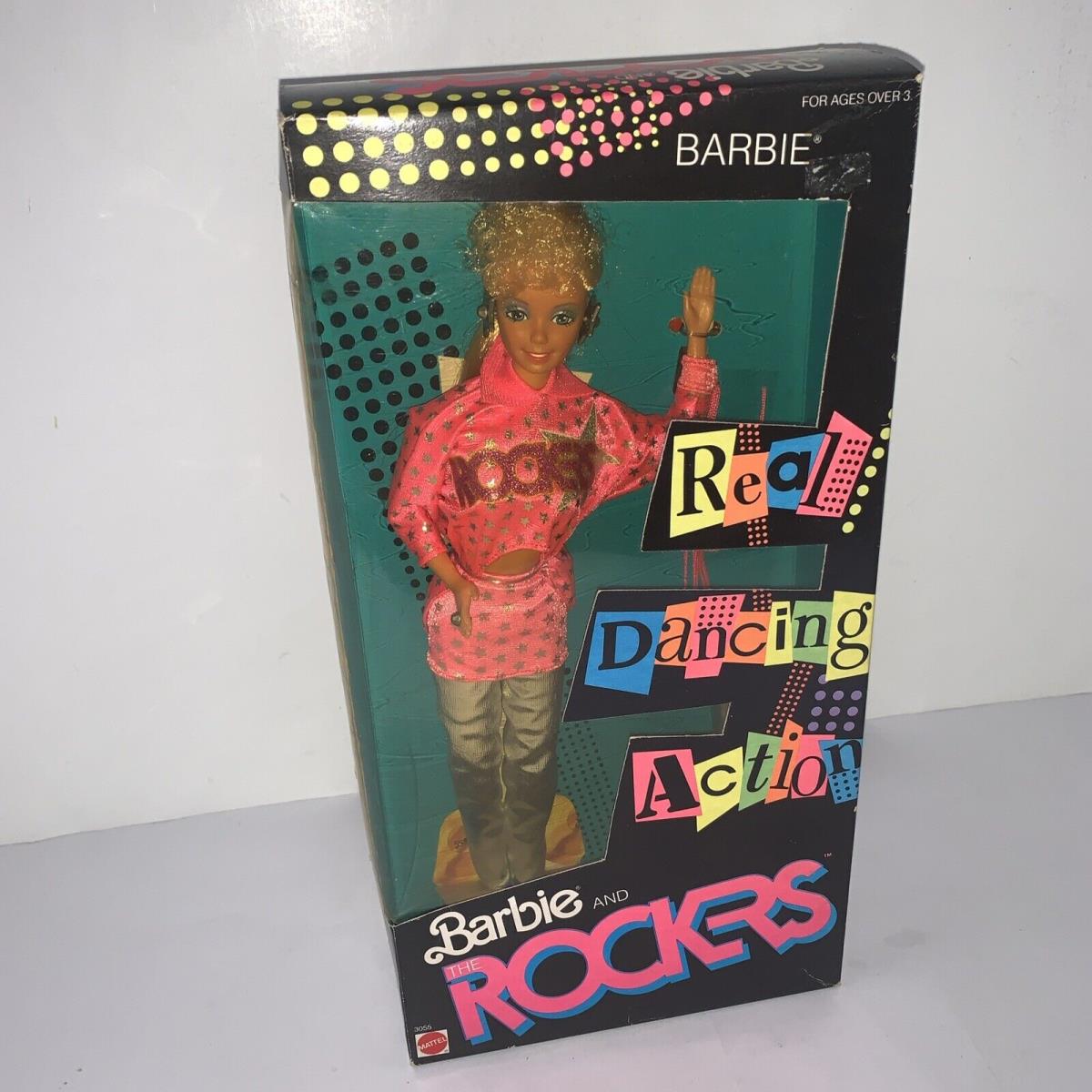 1986 Mattel Barbie and The Rockers Barbie Real Dancing Action 3055 Nrfb