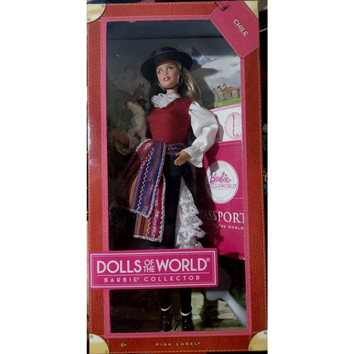 Barbie Dolls of The World Chile Pink Label W3494 2011