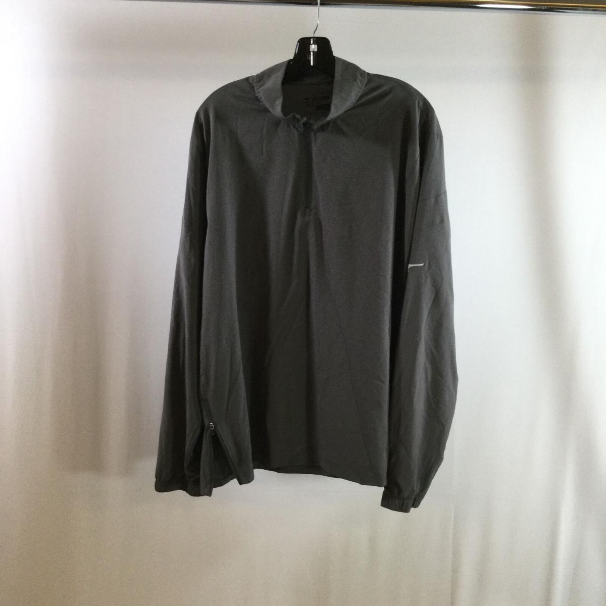 Mizuno Mens Quiet Shade Long Sleeve Mock Neck Quarter Zip Hitting Jacket Size XL