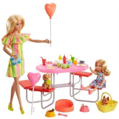 Barbie Puppy Picnic Party Playset with Dolls Pets Accessories and Decorations