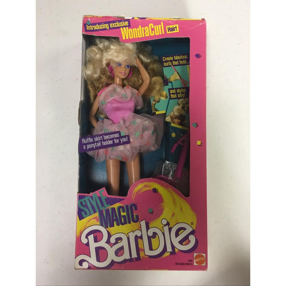 Vintage Style Magic Barbie Doll 1283 Wondercurl Hair Mattel 1988