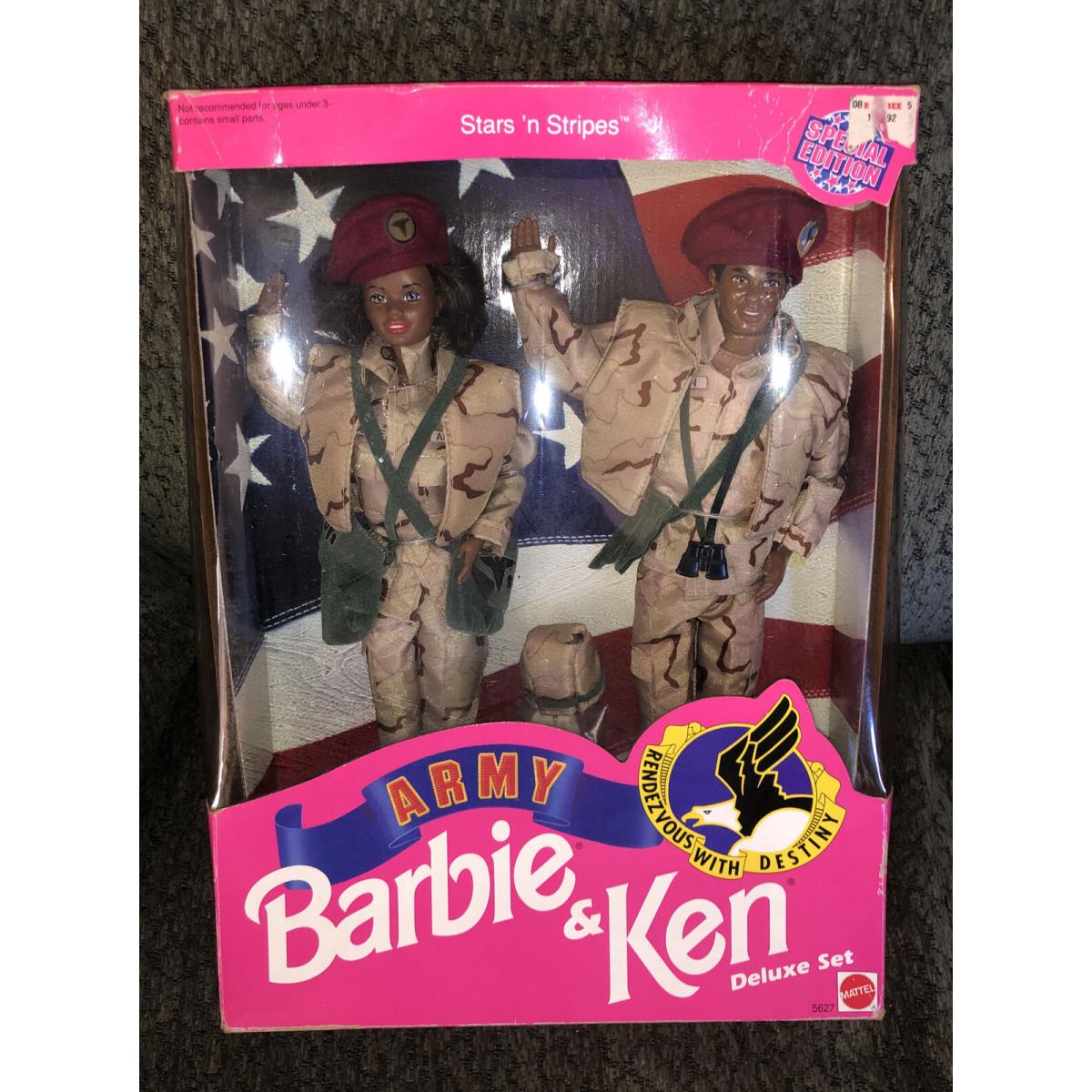 Barbie and Ken Dolls IN The Army African Americans Mattel 5627 Nrfb 1992