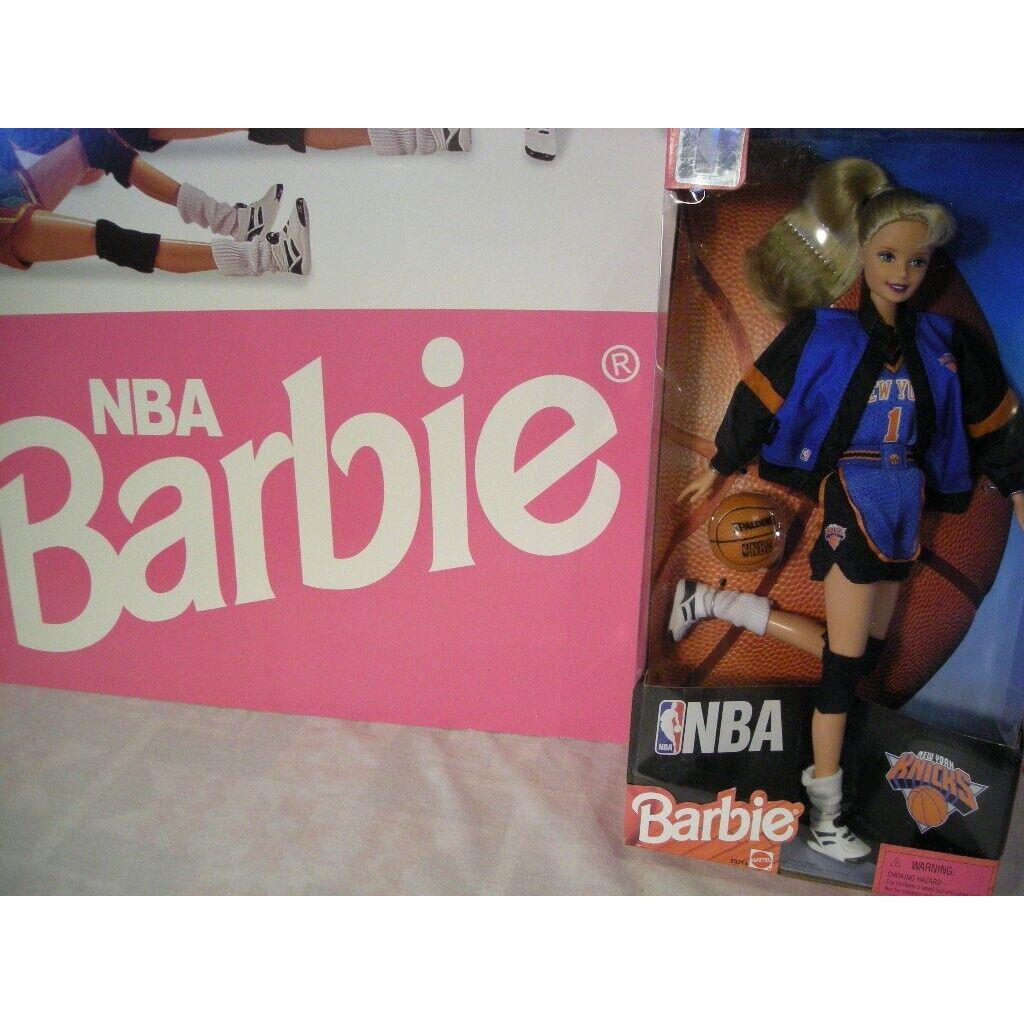 Vintage Nba Barbie - York Knicks Doll Basketball 1998 Box White