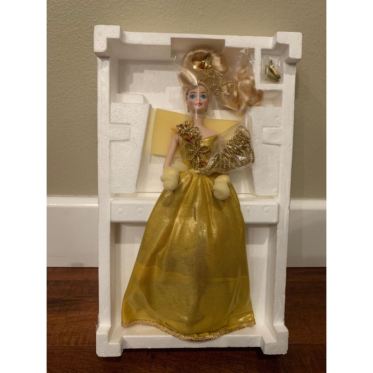 1993 Gold Sensation Barbie Porcelain Doll Serial Numbered 11474 First in a Set