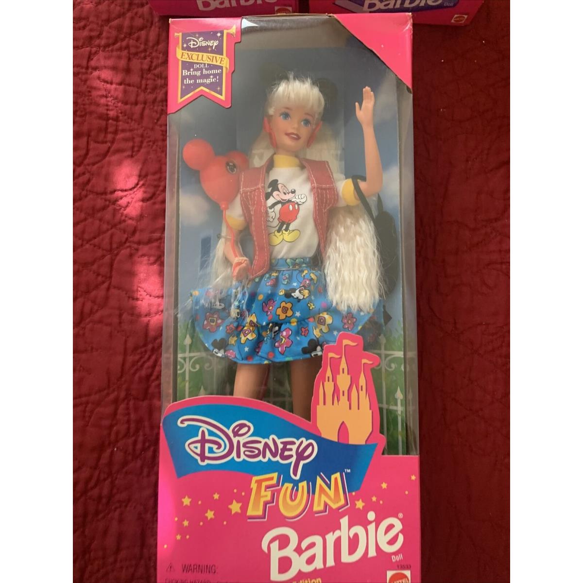 Barbie Doll Disney Fun Barbie 13533 Mattel 1995 Disney Parks Mickey Mouse