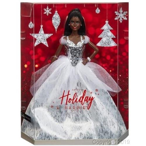 2021 Holiday African American Barbie Doll IN Stock Now - Doll Hair: Dark Brown, Doll Eye: Brown