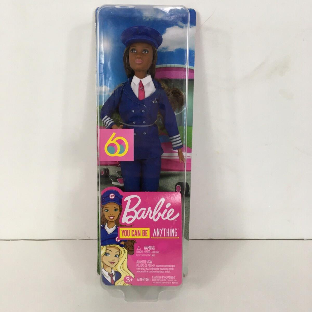 Barbie Doll You Can Be Anything Pilot Black African-american A/a 2018 Mattel Box