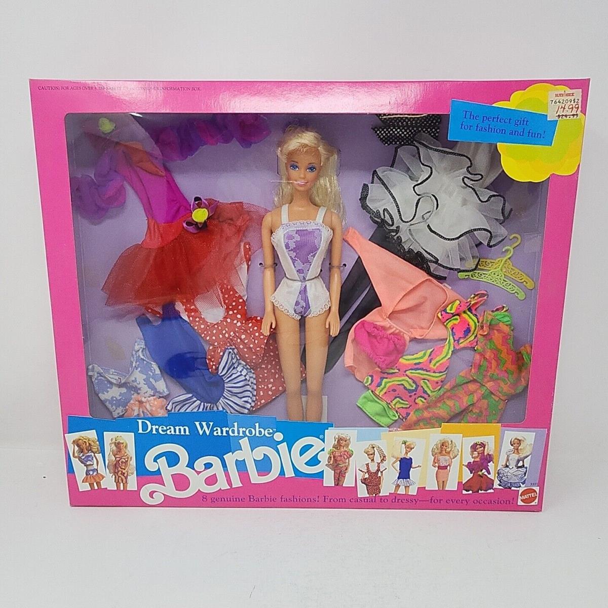 1991 Barbie Dream Wardrobe Doll Fashion Gift Set Mattel 3331