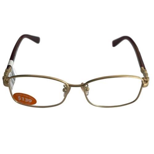 Coach Womens Black Cherry Gold 9277 Eyeglass Frames Size 51-14-135