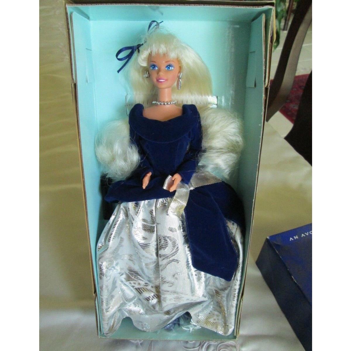 Mattel Barbie Winter Velvet Special Edition 1995 First In A Series Avon Exclusiv