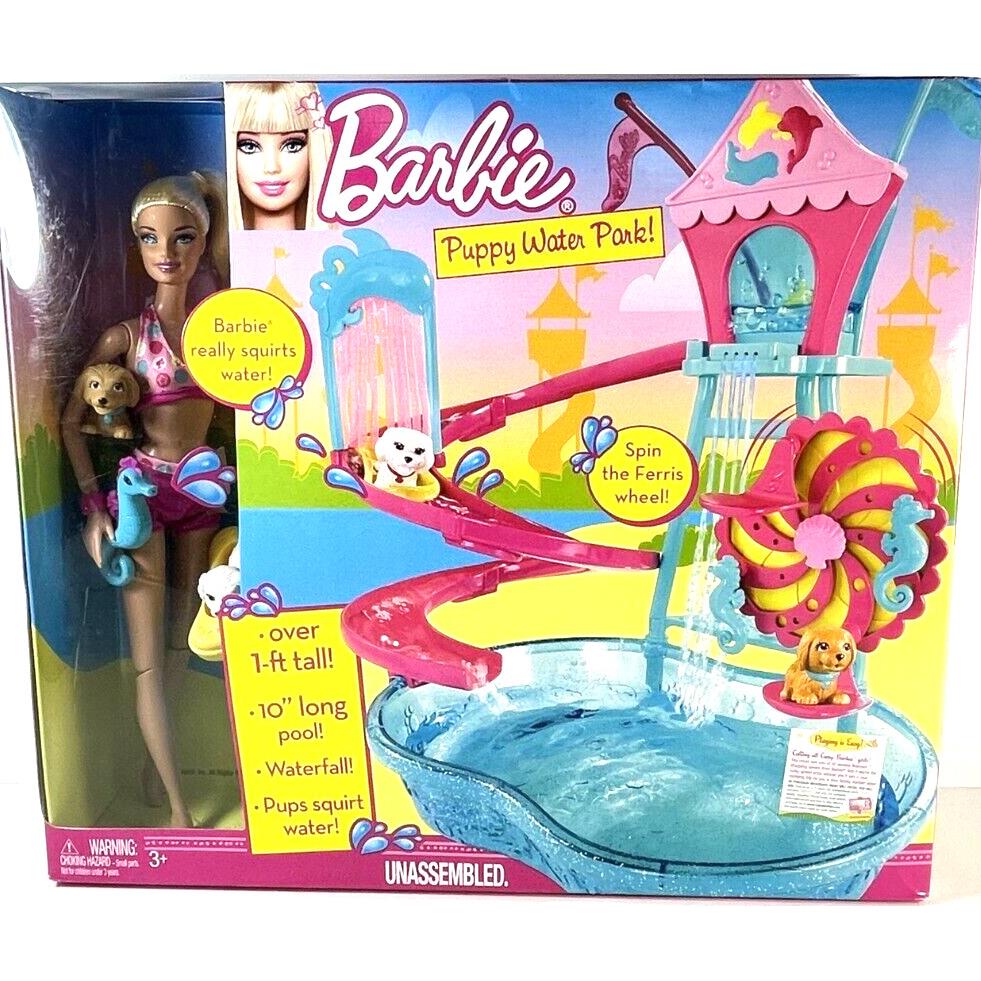 2010 Mattel Barbie Puppy Water Park Doll Set V6982 Rare