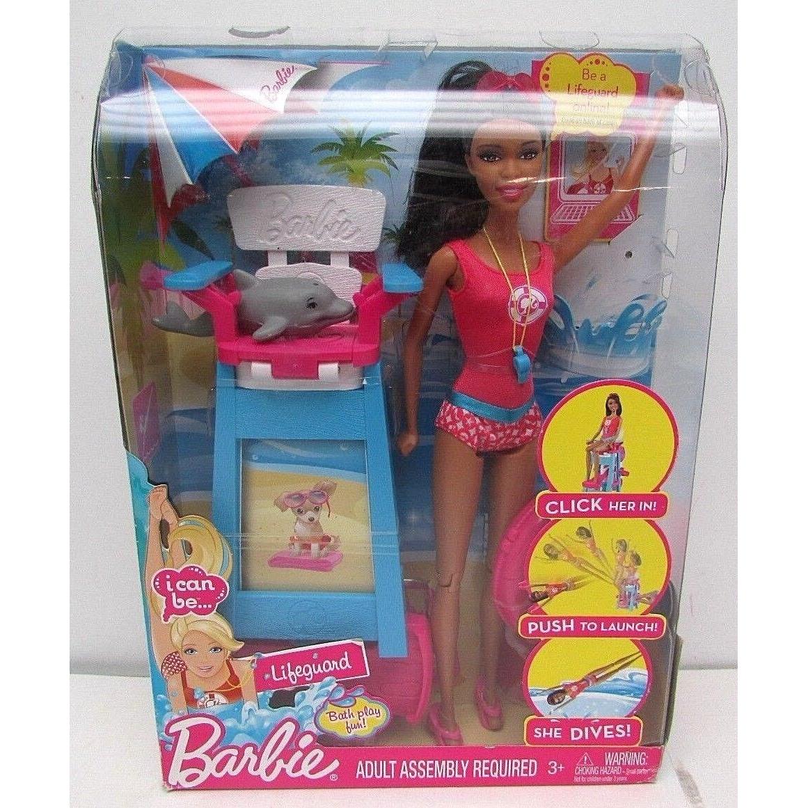 Barbie I Can Be Lifeguard African-american Playset