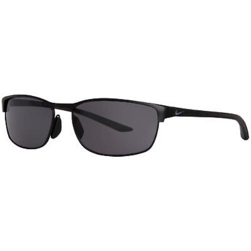 Nike Modern Metal DZ7364 010 Sunglasses Men`s Satin Black/dark Grey Lenses 58mm