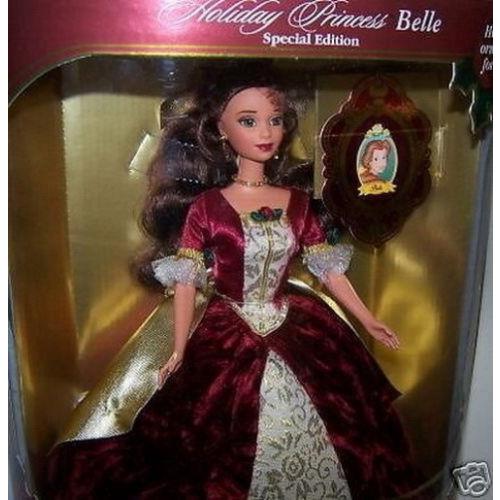 Holiday Princess Disney Barbie Doll Beauty The Beast Belle Enchanted Christmas