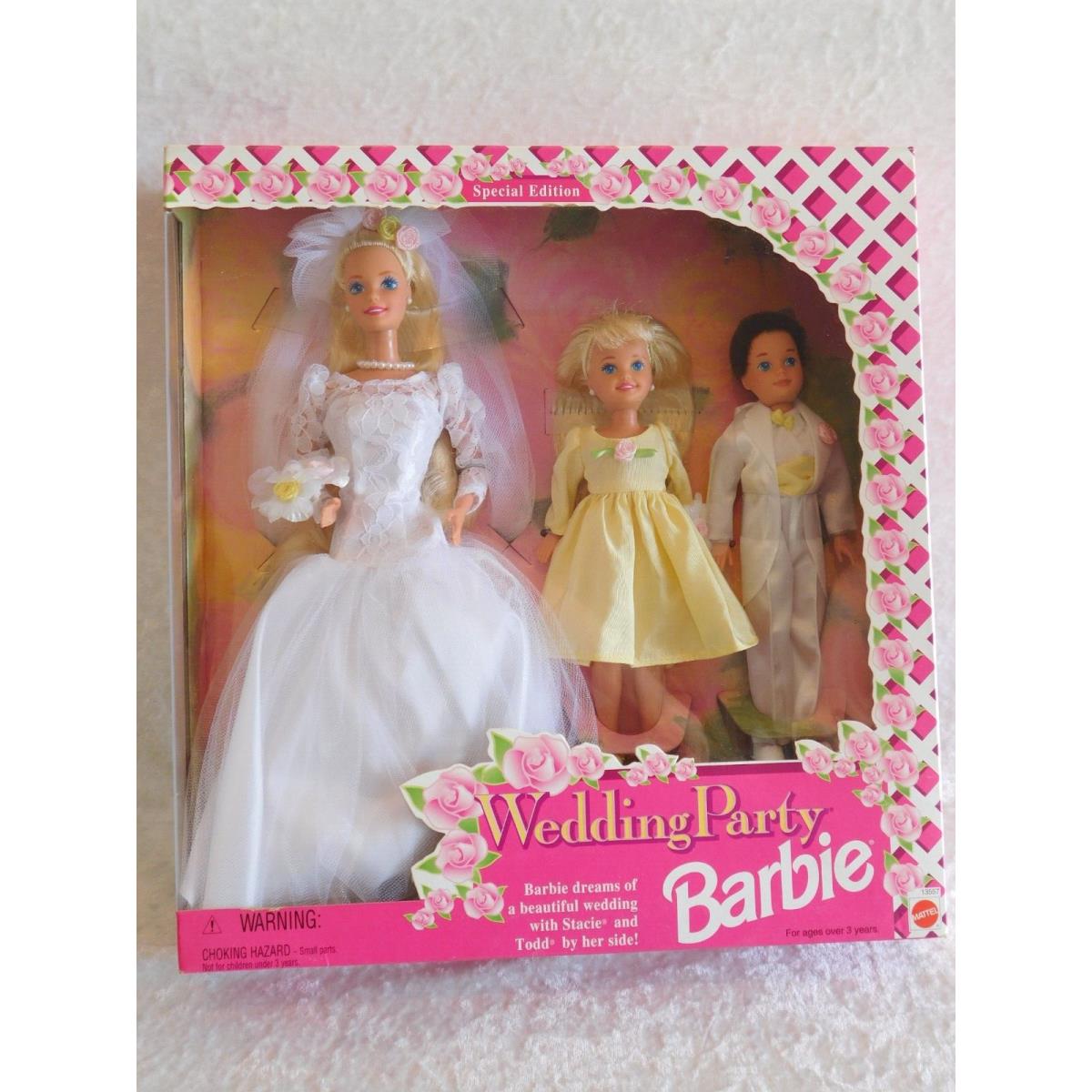 Barbie Dolls Mattel 1994 Wedding Party with Stacie Todd Special Edition