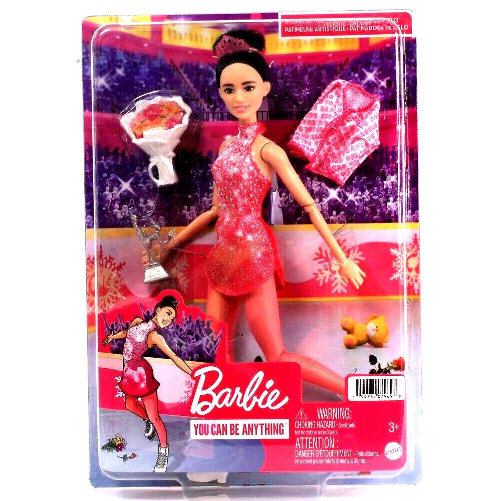 Mattel Barbie You Can Be Anything Ice Skater Doll with Accessories Age 3 Up