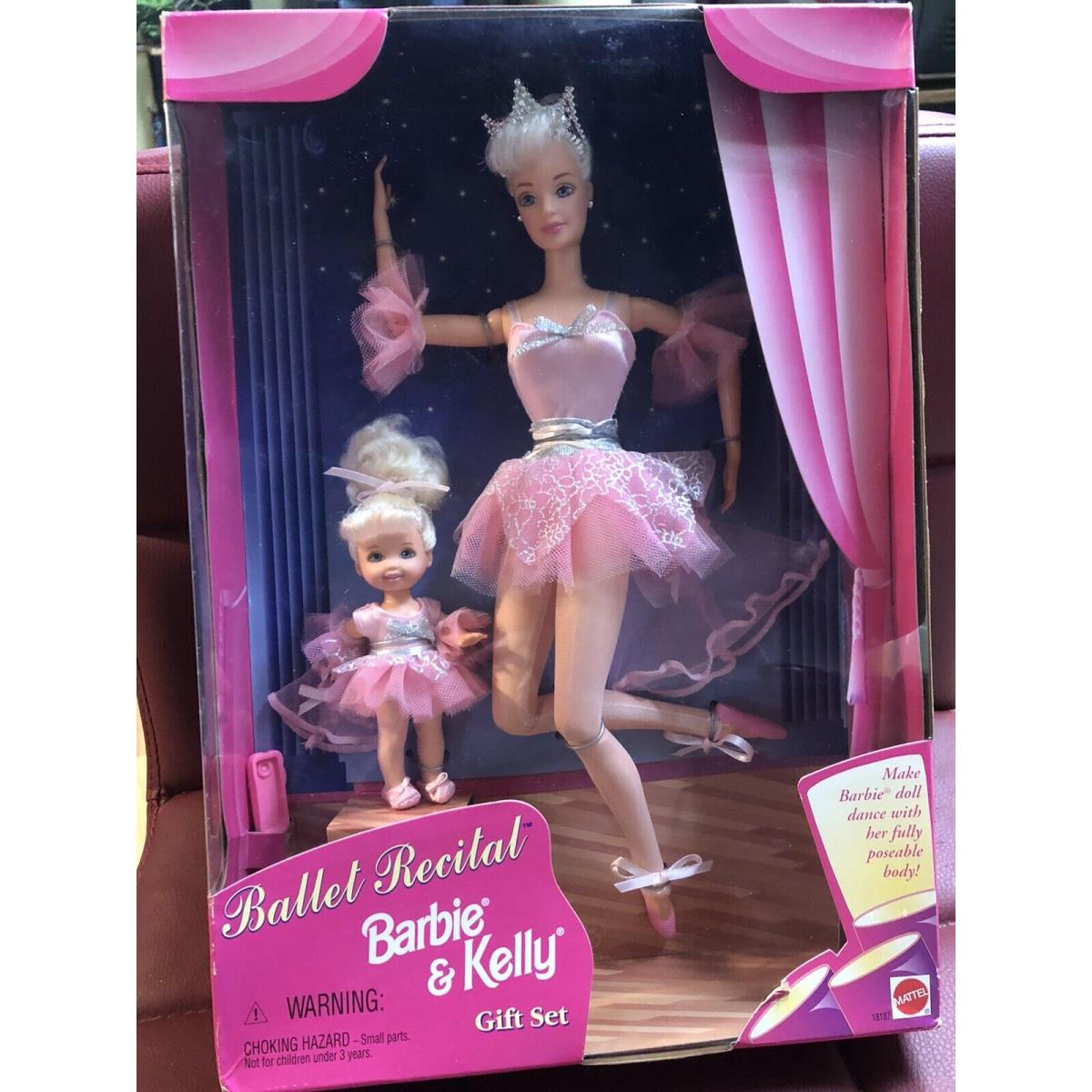 Ballet Recital Barbie and Kelly Doll Gift Set-NIB-1997