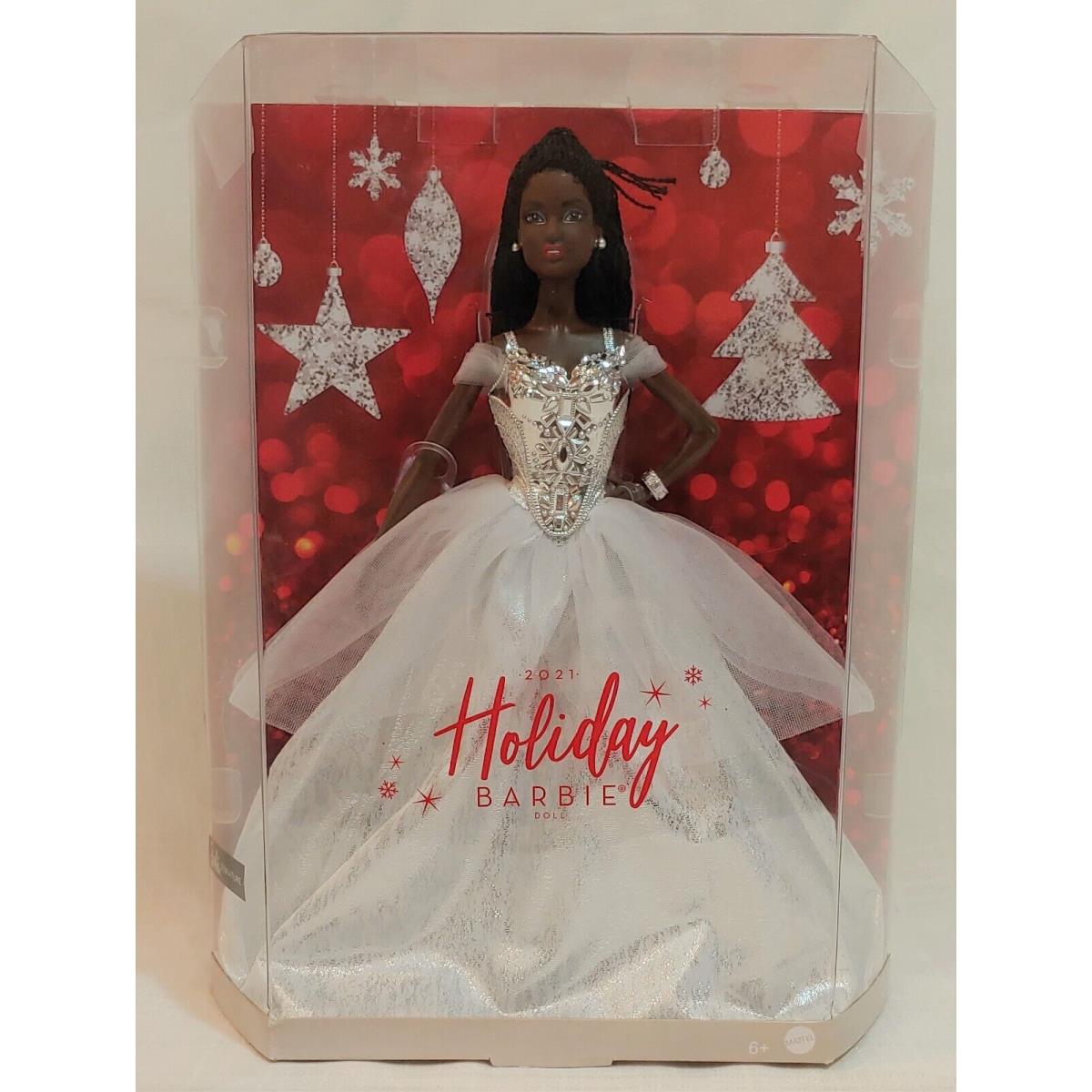 Barbie 2021 Holiday AA Brunette Barbie with Braids