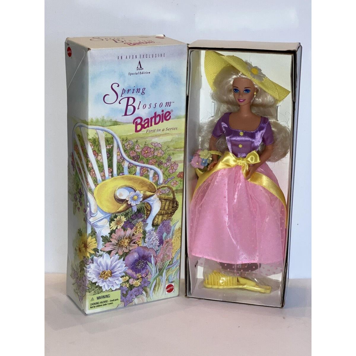 Spring Blossom Barbie Doll 1995 Blonde First In A Series Avon Special Edition