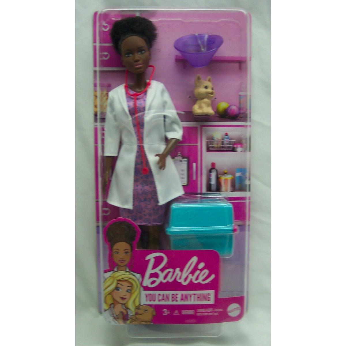 Barbie I Can Be Anything Veterinarian African American Vet Toy Doll w/ Dog