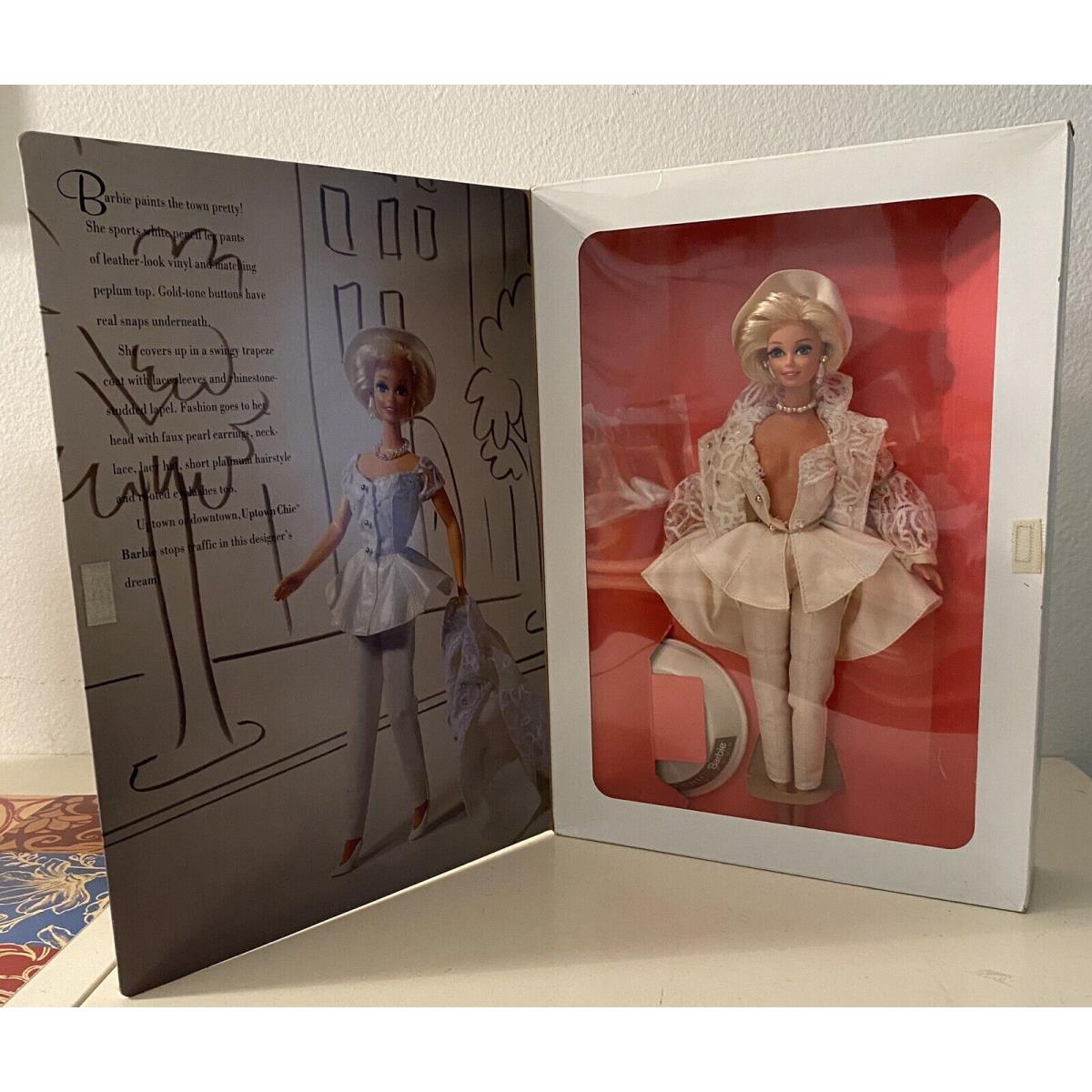 1993 Mattel Classique Uptown Chic Barbie Doll Box Signed By Designer Box