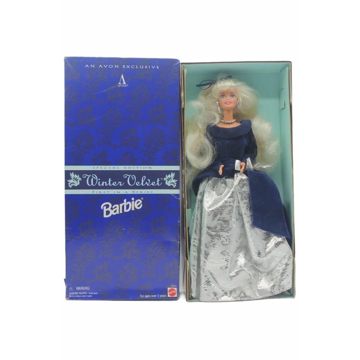 Barbie Winter Velvet Avon Special Edition Exclusive Mattel 1995 15571 Boxed