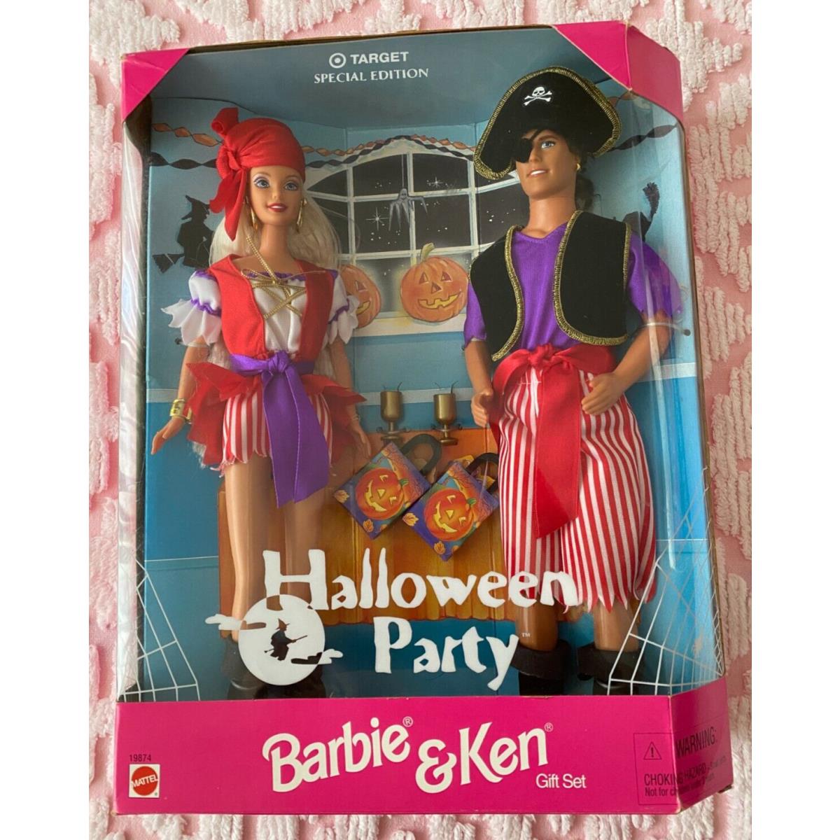 1998 Barbie and Ken Halloween Party Gift Set Mattel 19874 Target Special ED