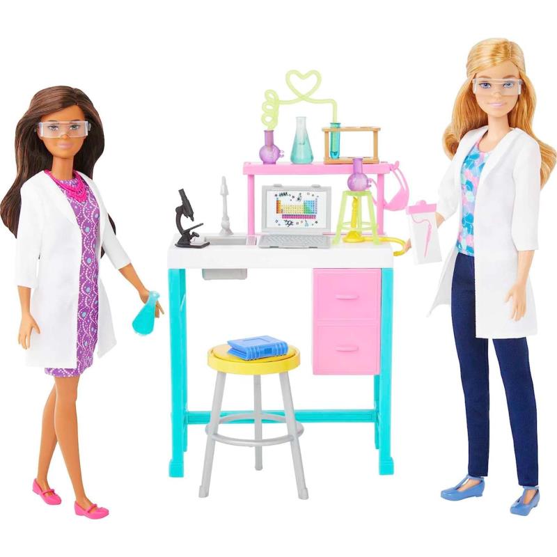 Barbie Science Lab Playset with 2 Scientist Dolls Lab Bench and 10+ Accessories