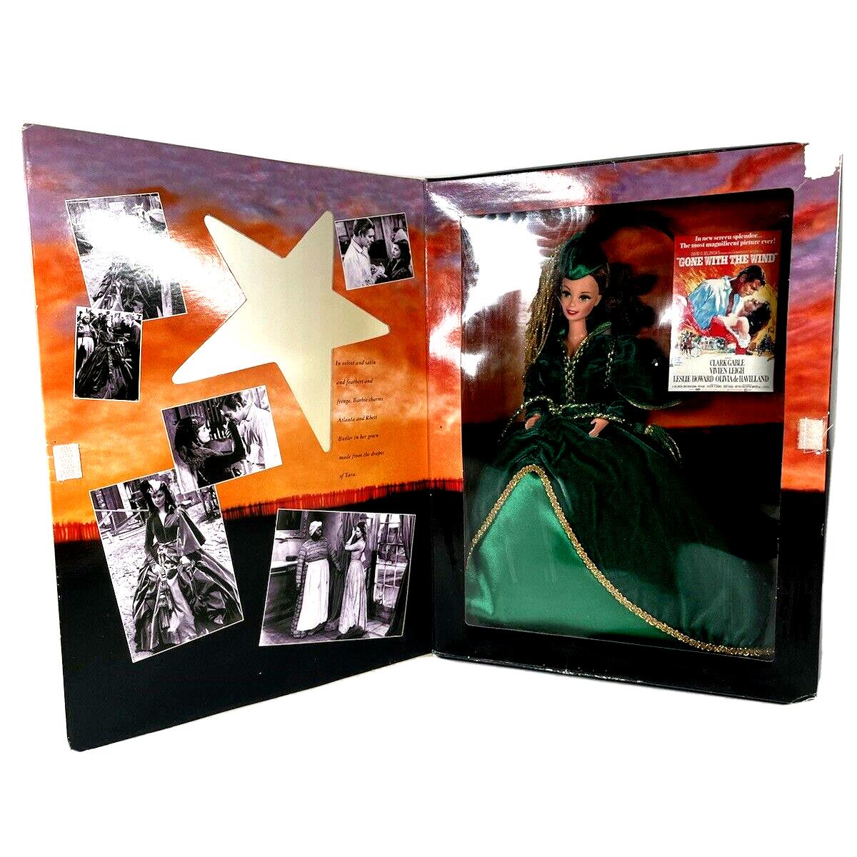 Mattel Barbie Scarlett O`hara Green Drapery Dress Hollywood Legends 1994