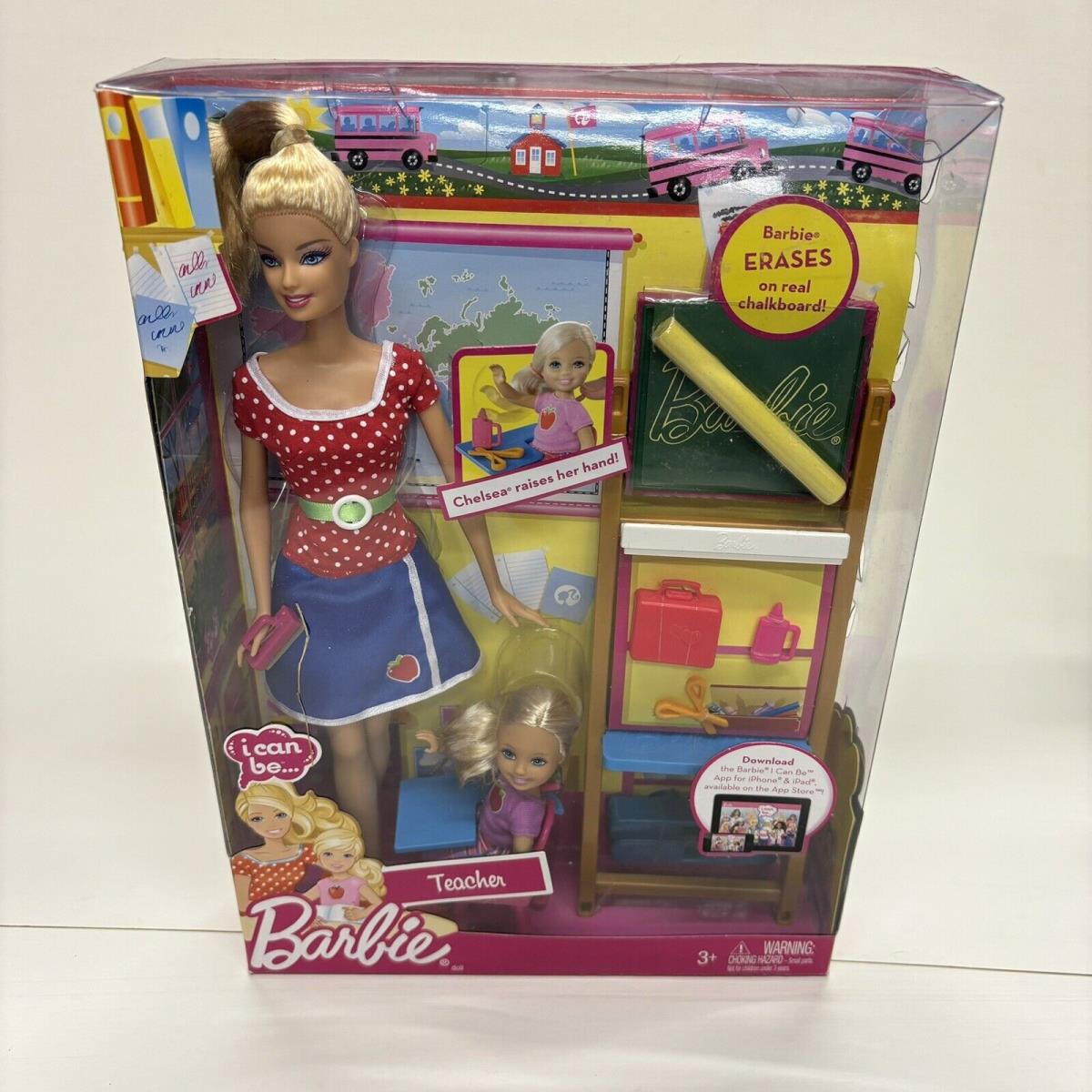 Barbie I Can Be Teacher W/chelsea Doll Y4119 2012