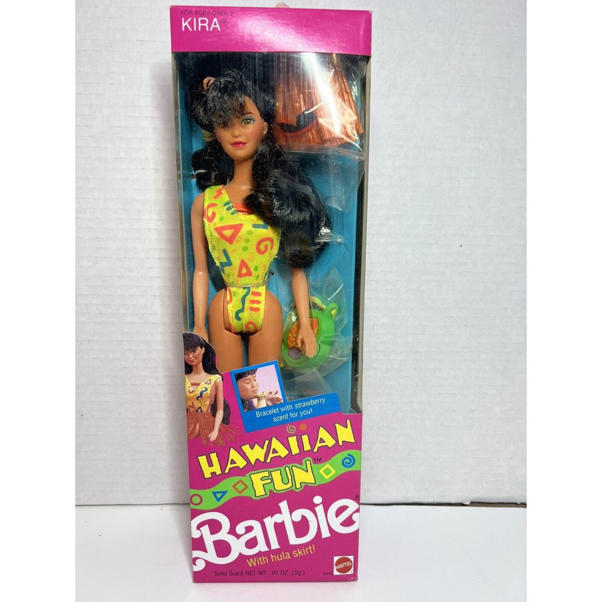 Hawaiian Fun Beach Barbie Kira Hula Skirt Swimsuit Sunglasses Nrfb 1990