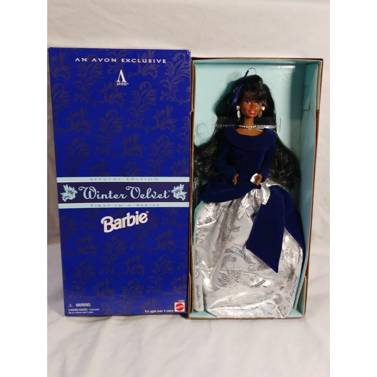 Mattel Winter Velvet African American Barbie Avon Exclusive Special Edition 1995