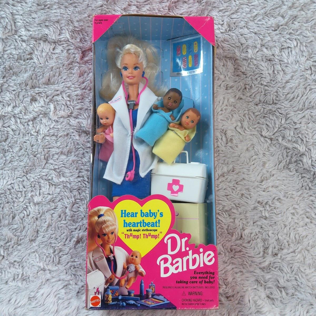 Dr. Barbie Doll with Three Babies 1995 Near Mint