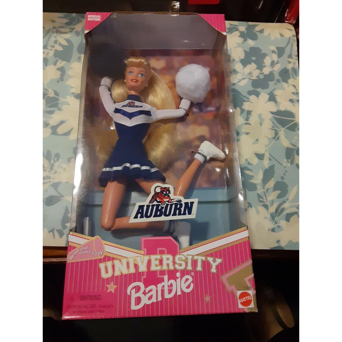 Barbie Auburn University Cheerleader Doll Mattel 17699 Vintage Gift Toy 1996