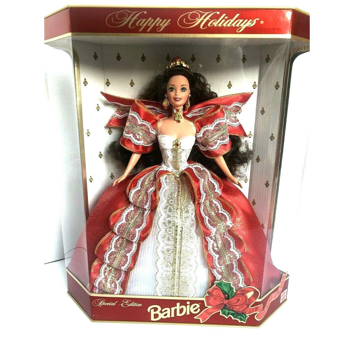 1997 Vtg Happy Holidays 10th Anniversary Special Edition Barbie Doll Mattel Mib