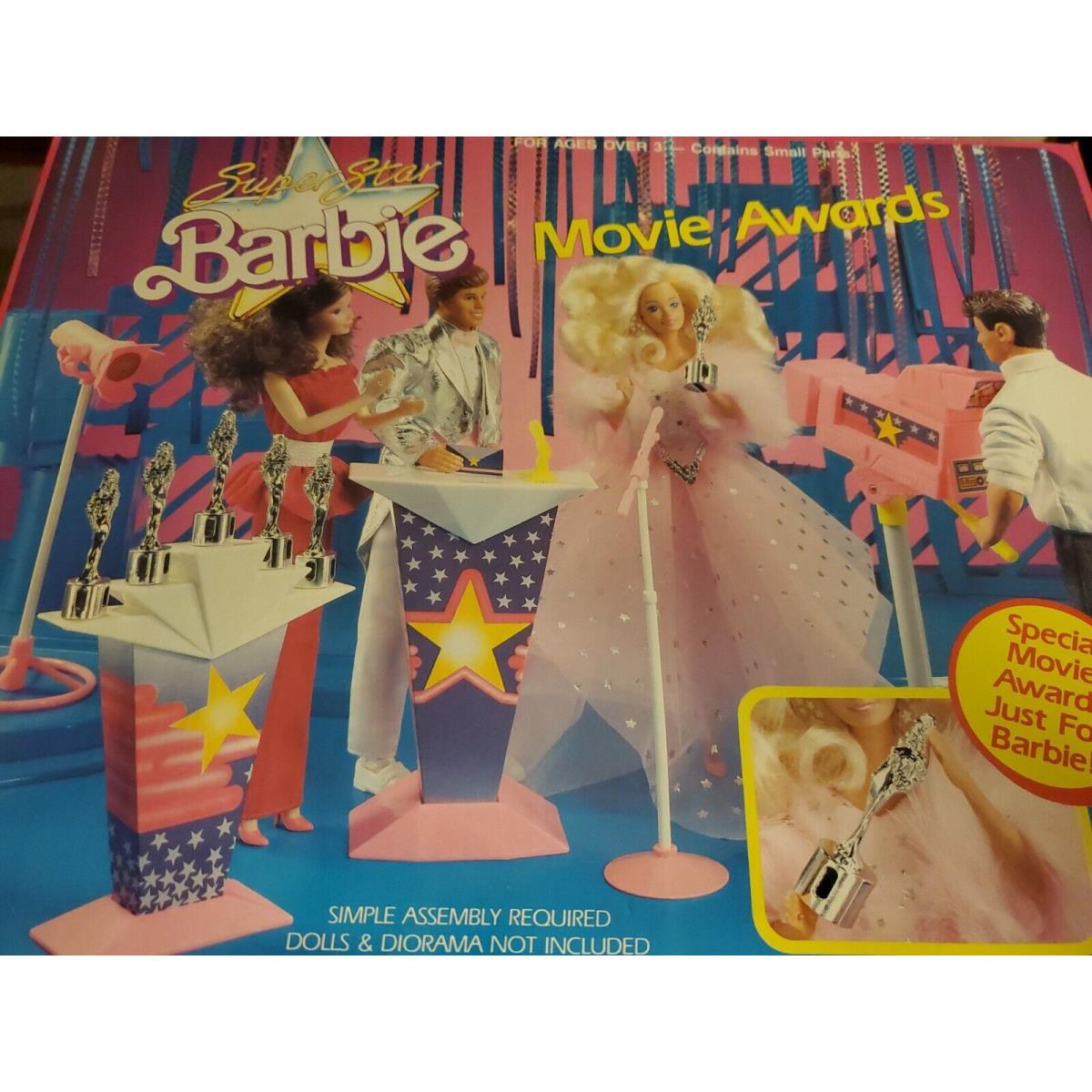 Vintage Barbie Super Star Movie Awards Playset 7344 Mattel Complete 1988