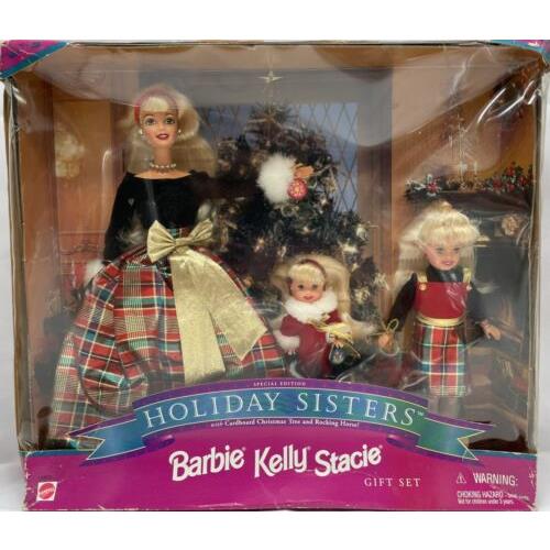 1998 Special Edition Holiday Sisters: Barbie Kellie and Stacie Dolls 19809