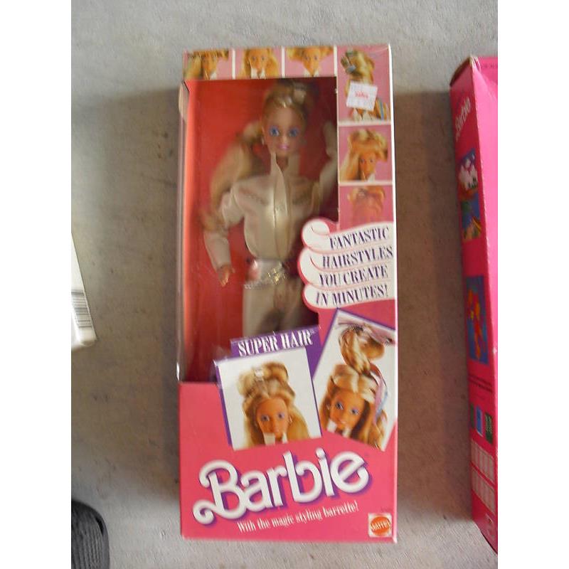 1986 Barbie Doll Mib Super Hair Barbie 3101 Look