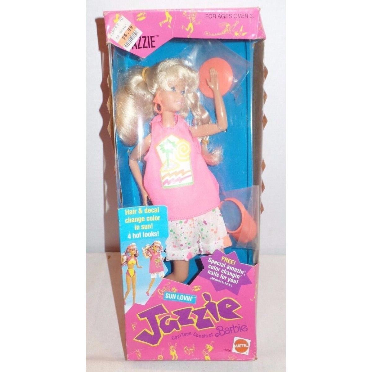 1990 Mattel Barbie`s Teen Cousin Sun Lovin` Jazzie 4088 Color Changin Nails